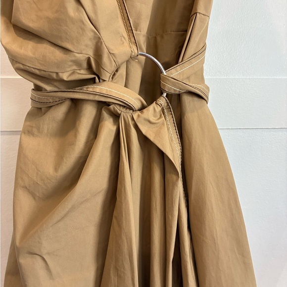 DEREK LAM 10 CROSBY Cotton Poplin Gathered Wrap Dress size 4 NWT - Picture 3 of 7